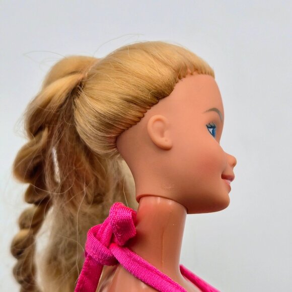 1982 Vintage Twirly Curls Barbie Doll 5579 Superstar Era Blonde Hair Curler Brai - Picture 12 of 16